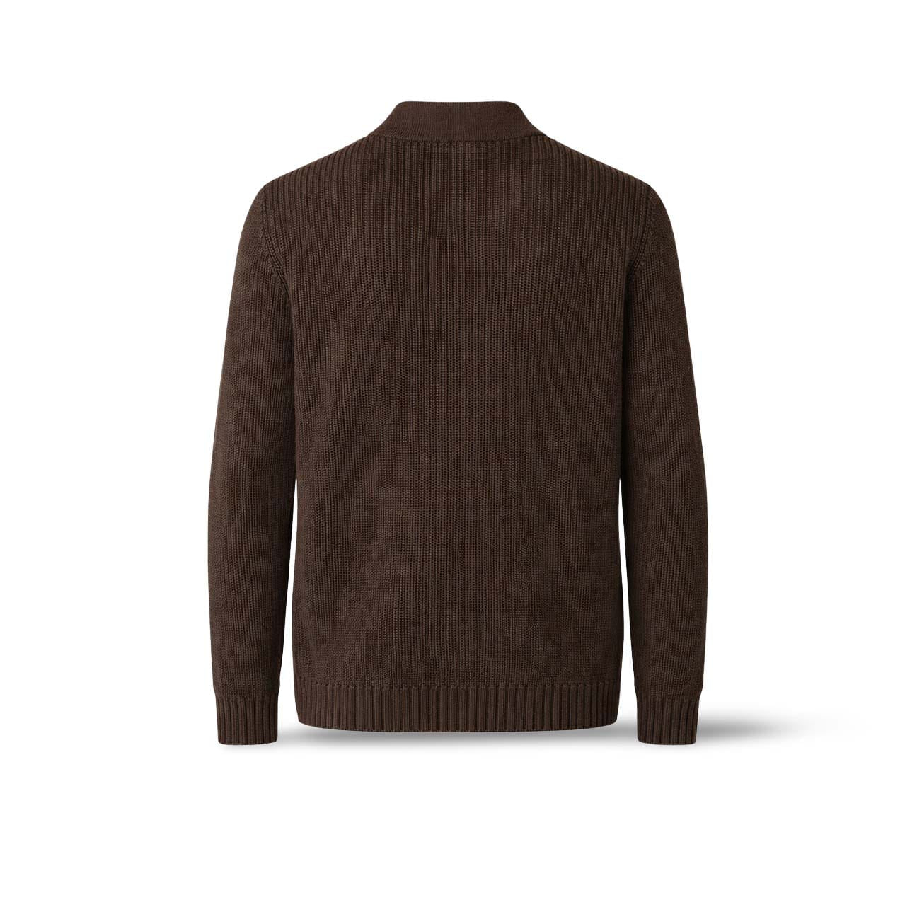 Broadway & Spring Cardigan uomo in cotone Moka