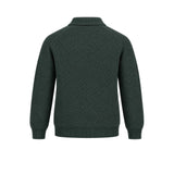 Broadway & Spring Cardigan uomo in pura lana Verde Inglese