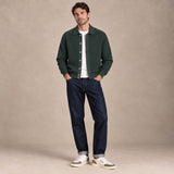 Broadway & Spring Cardigan uomo in pura lana Verde Inglese