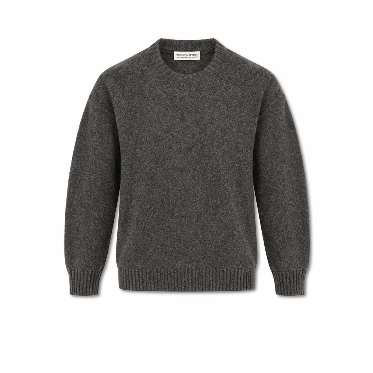 Broadway & Spring Maglia uomo in cashmere seta Grigio Antracite