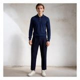 Broadway & Spring Polo uomo in cotone Blue