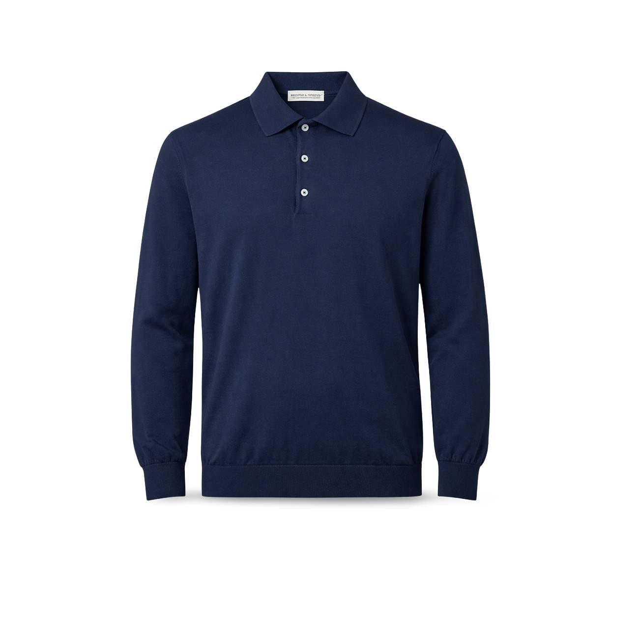 Broadway & Spring Polo uomo in cotone Blue