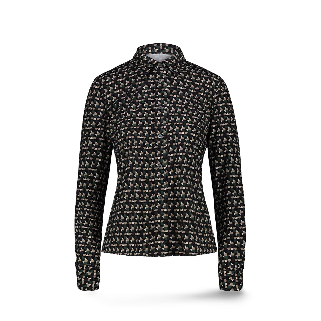 CALIBAN Camicia donna con stampa Verde Grigio