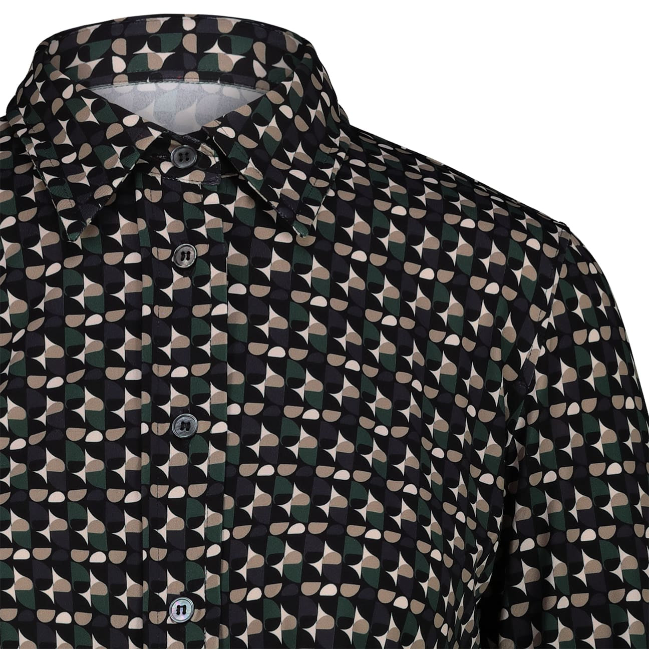 CALIBAN Camicia donna con stampa Verde Grigio
