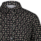 CALIBAN Camicia donna con stampa Verde Grigio
