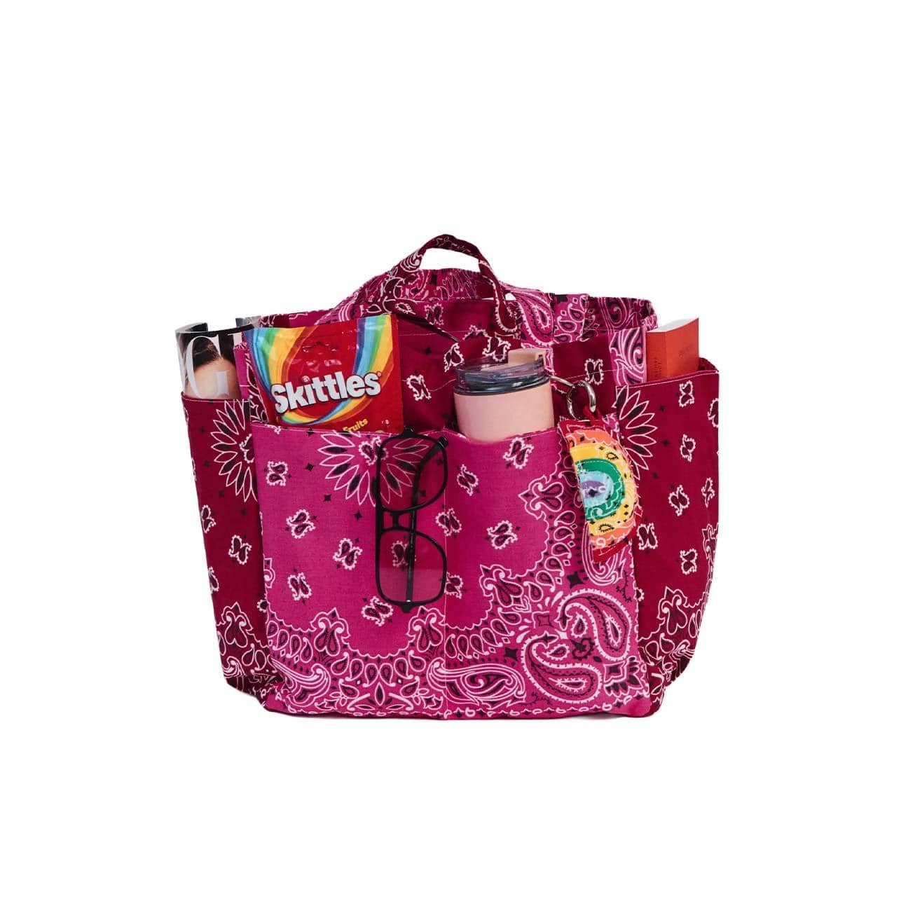 CALL IT BY YOUR NAME Borsa Picnic  in bandana matelassè Fuxia
