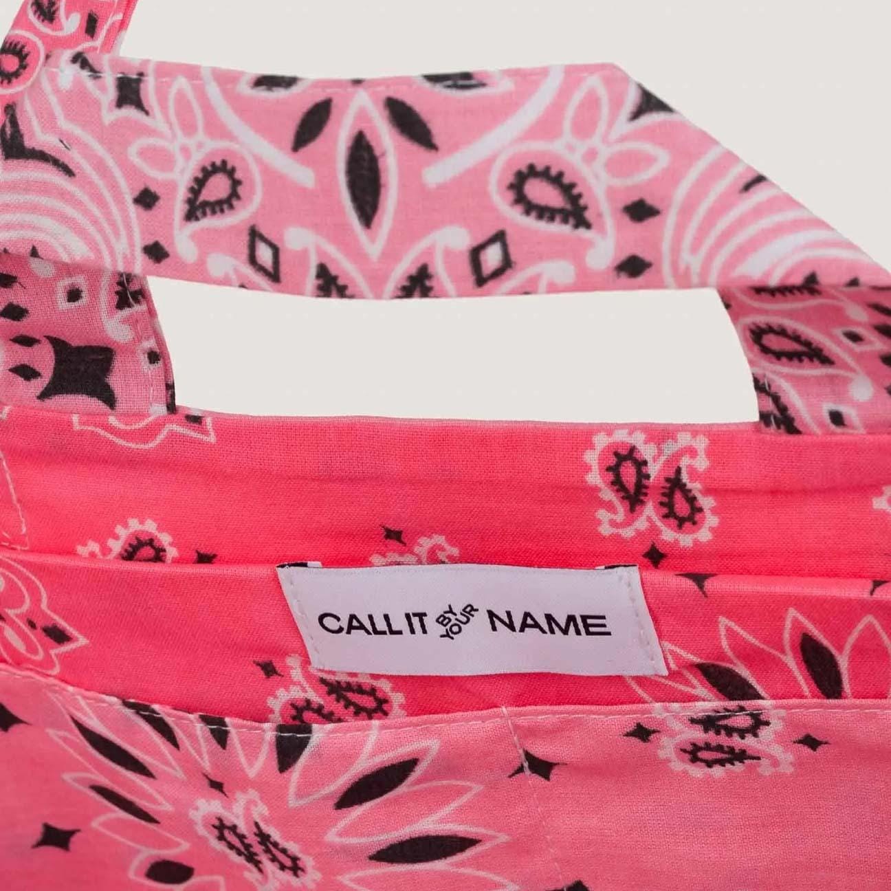 CALL IT BY YOUR NAME BorsaPicnic  in bandana matelassè Rosa