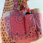 CALL IT BY YOUR NAME BorsaPicnic  in bandana matelassè Rosa