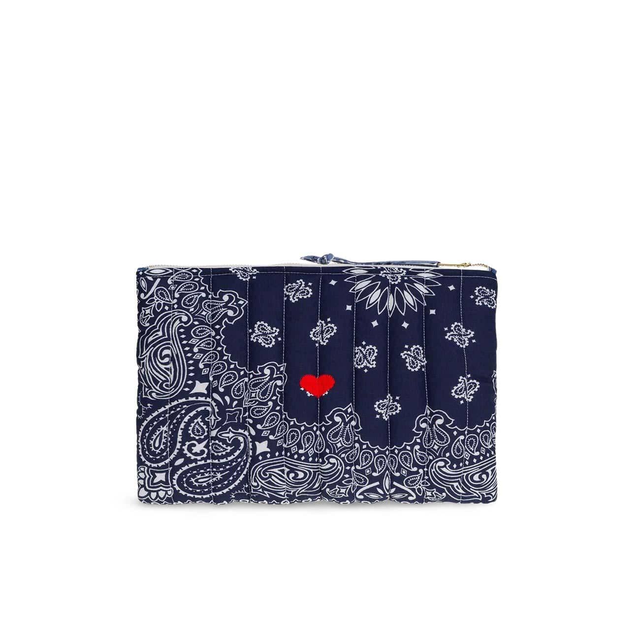 CALL IT BY YOUR NAME Pochette in bandana matelassè Blue