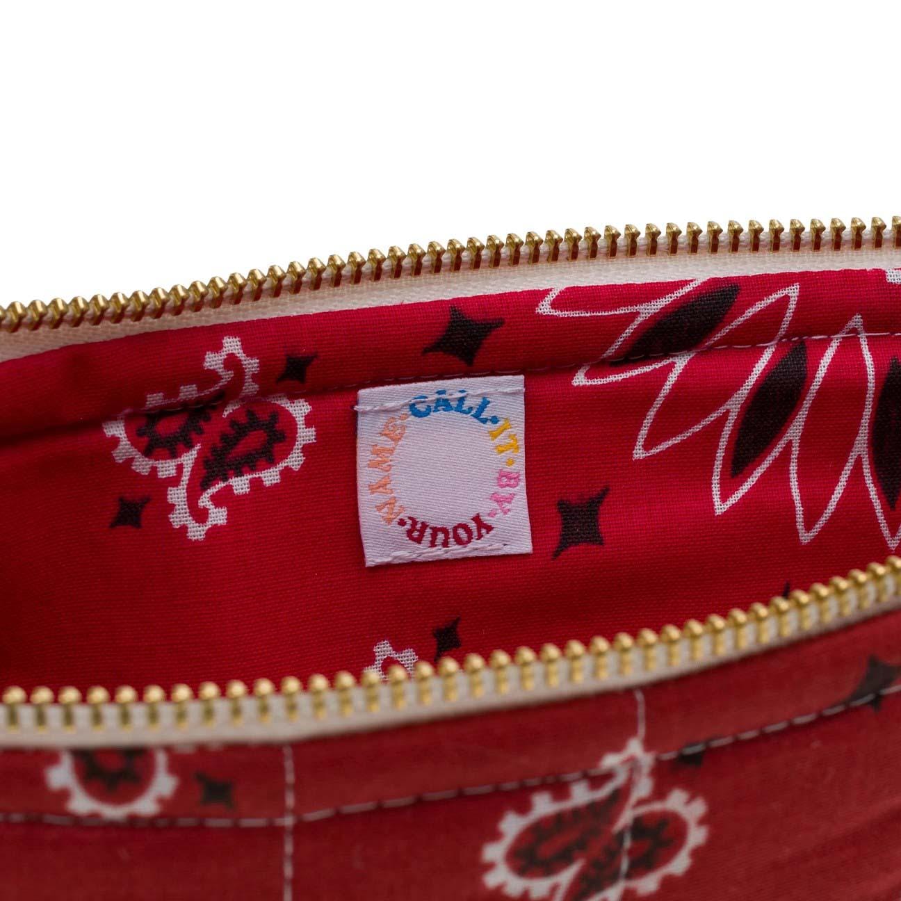 CALL IT BY YOUR NAME Pochette in bandana matelassè Rosso