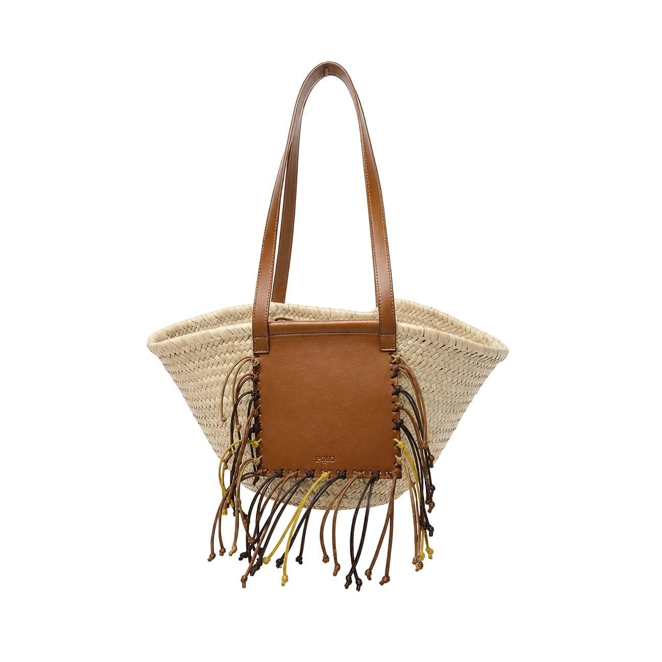 CATARZI 1910 Borsa donna Thaiti in paglia e cuoio Beige