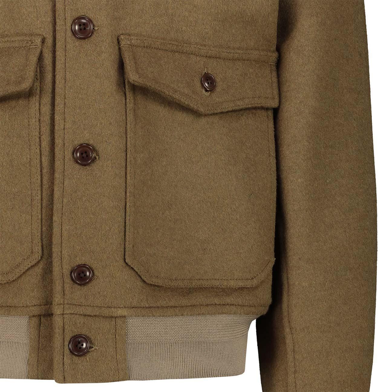 CHESAPEAKE'S Bomber uomo in lana Olive