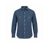CHESAPEAKE'S Camicia uomo Flagstaff Texana in velluto Blue