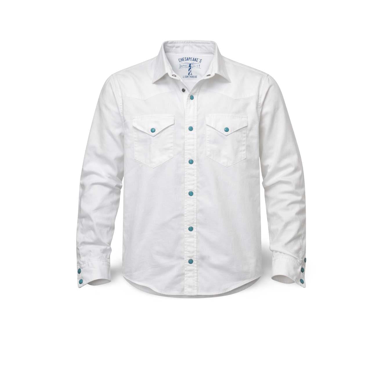 CHESAPEAKE'S Camicia uomo Texana Bianco