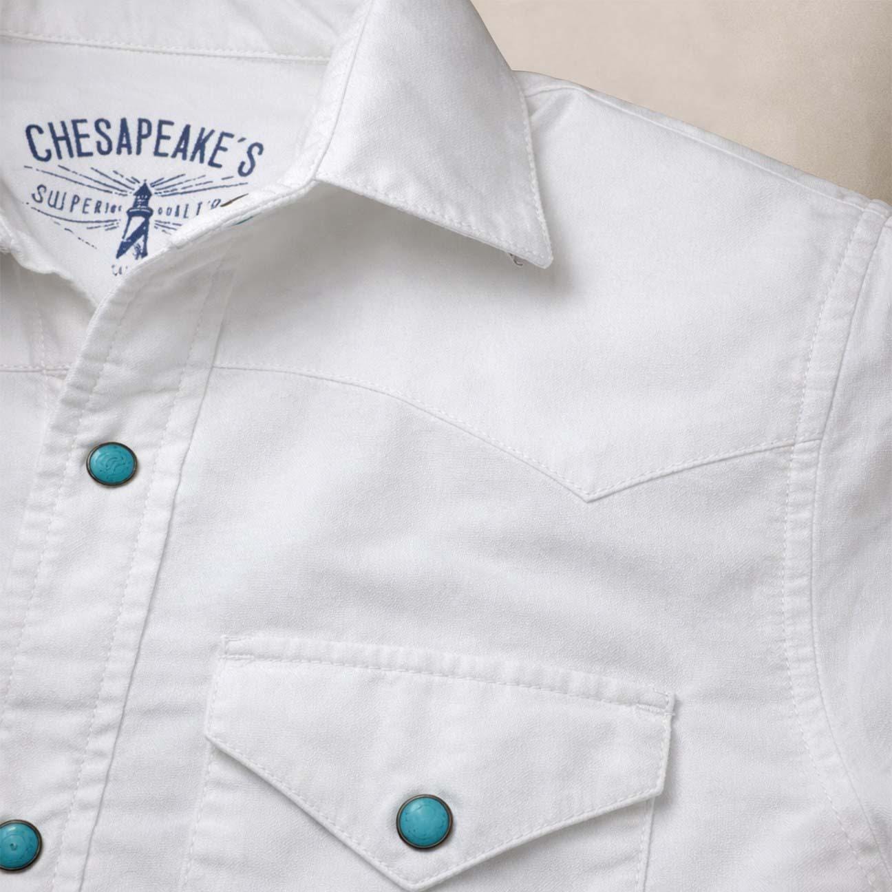 CHESAPEAKE'S Camicia uomo Texana Bianco