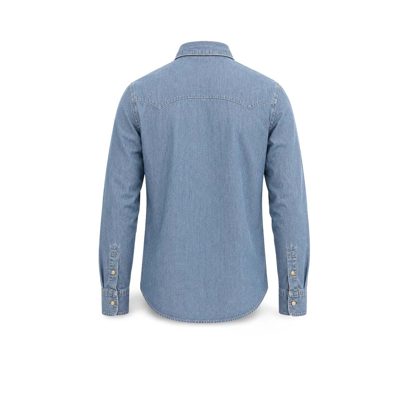 CHESAPEAKE'S Camicia uomo Texana  in denim Bleach