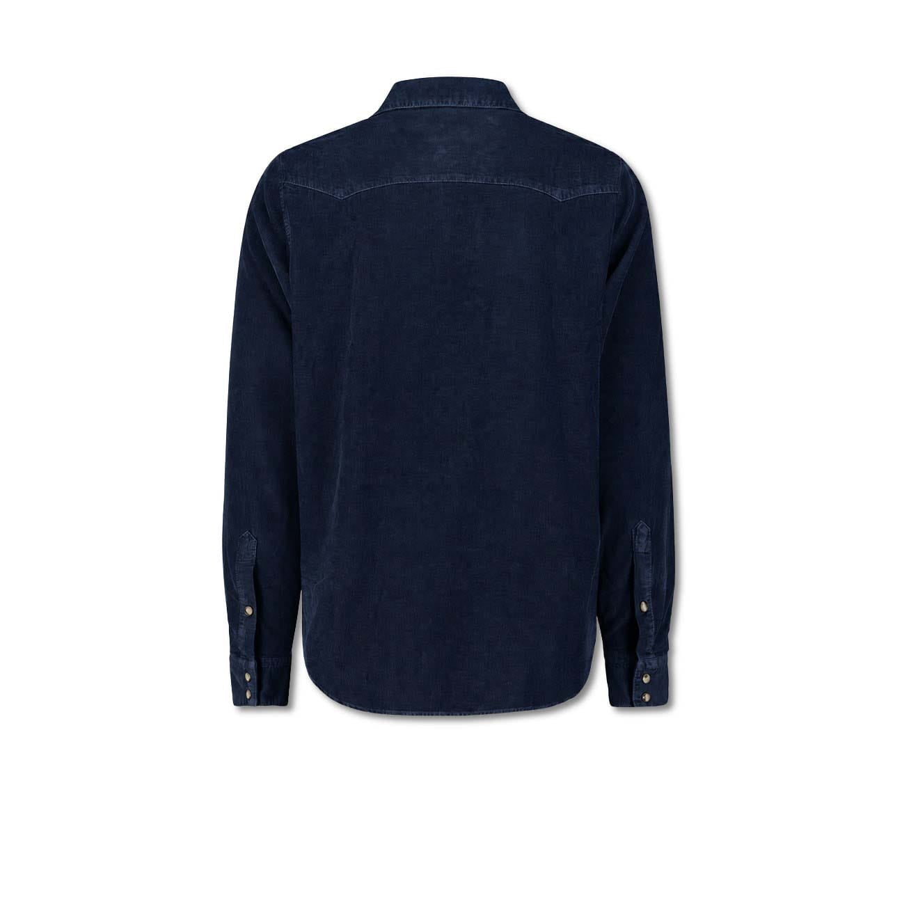 CHESAPEAKE'S Camicia uomo Texana in velluto Blue