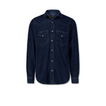 CHESAPEAKE'S Camicia uomo Texana in velluto Blue