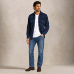 CHESAPEAKE'S Camicia uomo Texana in velluto Blue