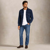CHESAPEAKE'S Camicia uomo Texana in velluto Blue