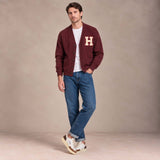 CHESAPEAKE'S Cardigan uomo Varsity Harvard Bordeaux