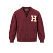 Cardigan uomo Varsity Harvard Bordeaux
