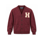 CHESAPEAKE'S Cardigan uomo Varsity Harvard Bordeaux