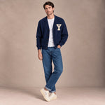 CHESAPEAKE'S Cardigan uomo Varsity Yale Blue