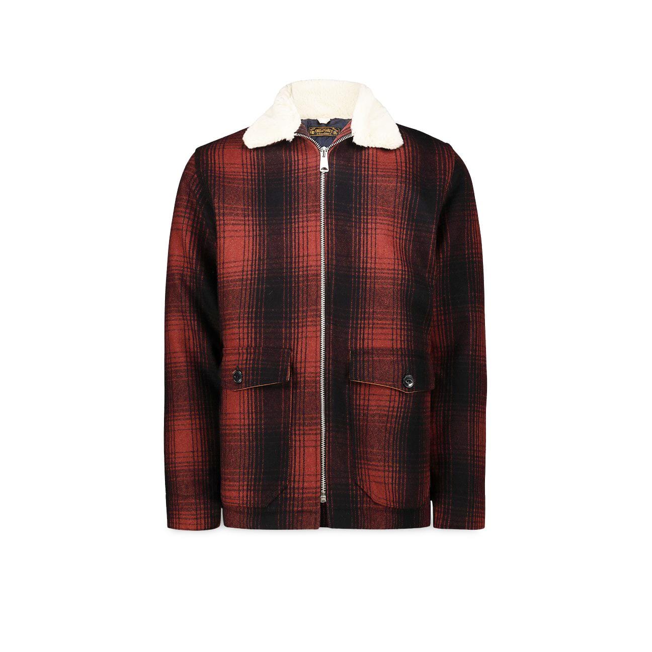 CHESAPEAKE'S Giacca da uomo a quadri Tulsa Rosso e Nero