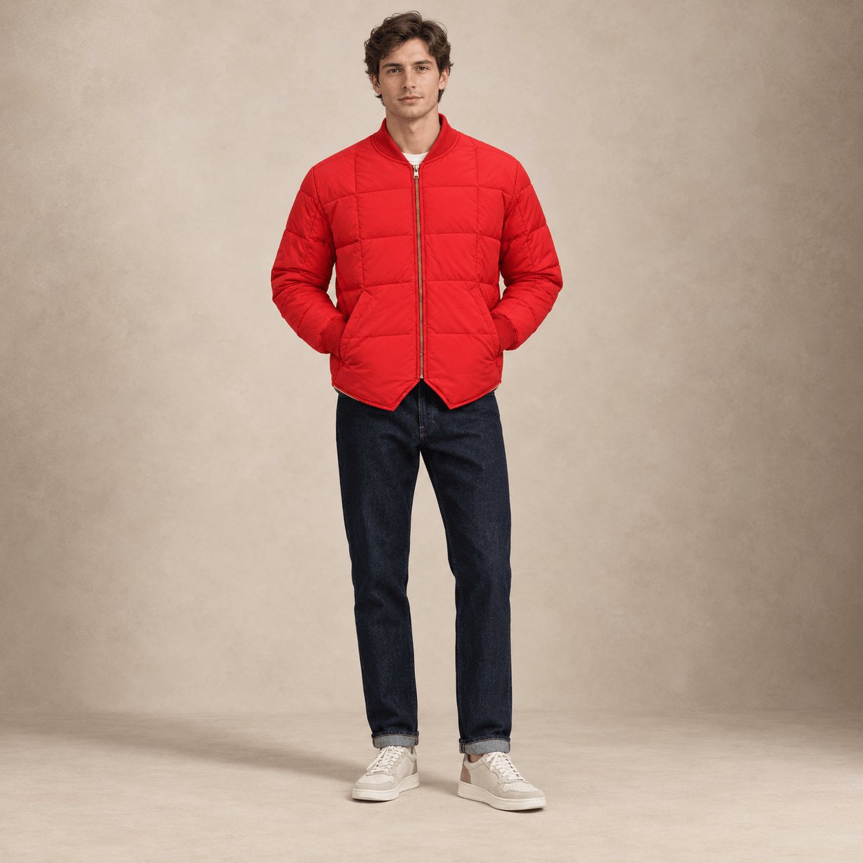 CHESAPEAKE'S Giacca uomo Down Jacket Lumberjack Rosso