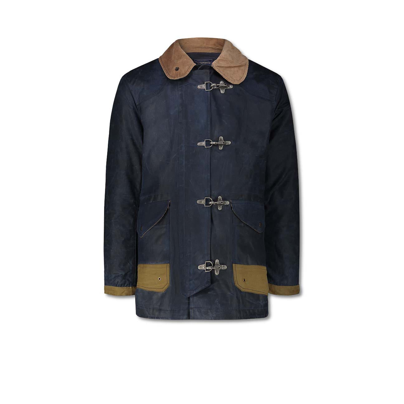 CHESAPEAKE'S Giacca uomo Fireman Bedford Waxed Blue