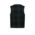 CHESAPEAKE'S Gilet uomo Oregon Check Verde e Nero