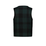 CHESAPEAKE'S Gilet uomo Oregon Check Verde e Nero