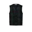 Gilet pour hommes Oregon Check en vert et noir
