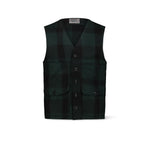 CHESAPEAKE'S Gilet uomo Oregon Check Verde e Nero