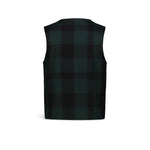 CHESAPEAKE'S Gilet uomo Oregon Check Verde e Nero