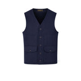 CHESAPEAKE'S Gilet uomo Oregon in lana Blue