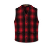 Gilet uomo Oregon Wool Check Rosso e Nero
