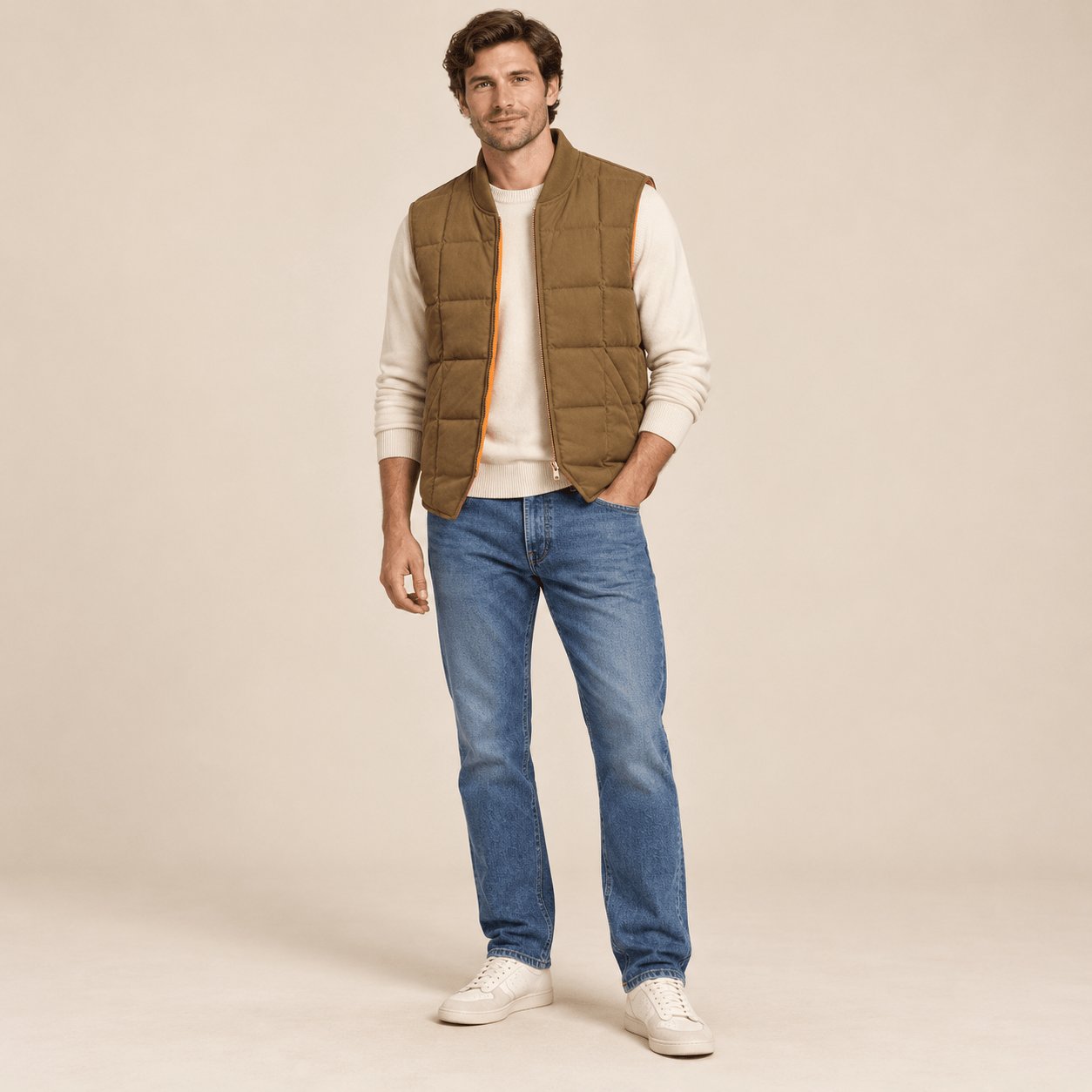 CHESAPEAKE'S Gilet uomo Seattle Down Vest Khaki