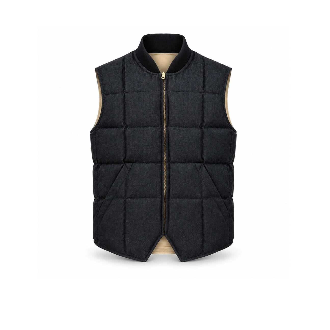 CHESAPEAKE'S Gilet uomo Seattle in piuma reversibile in Denim