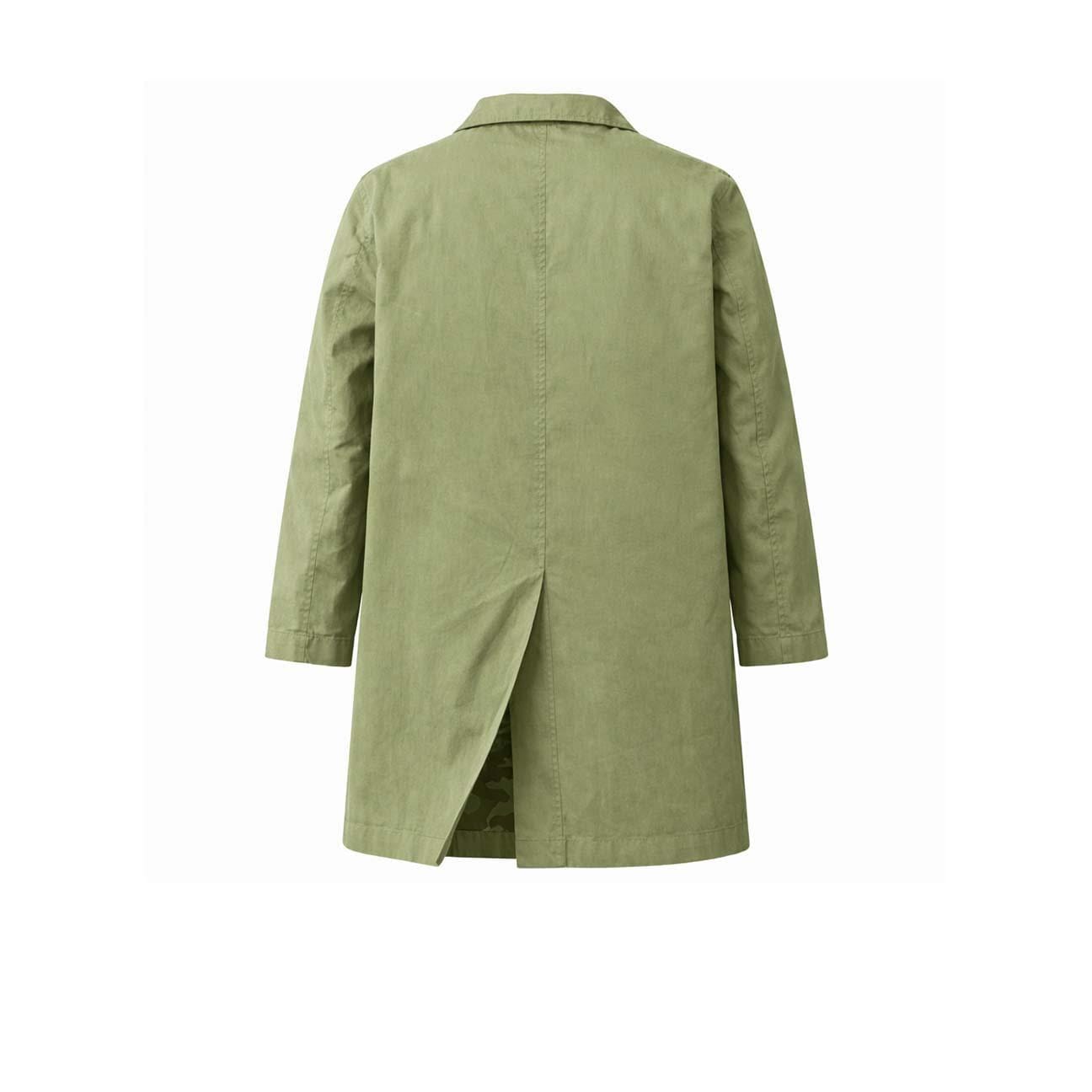 CHESAPEAKE'S Impermeabile uomo Mac in gabardina Verde Militare