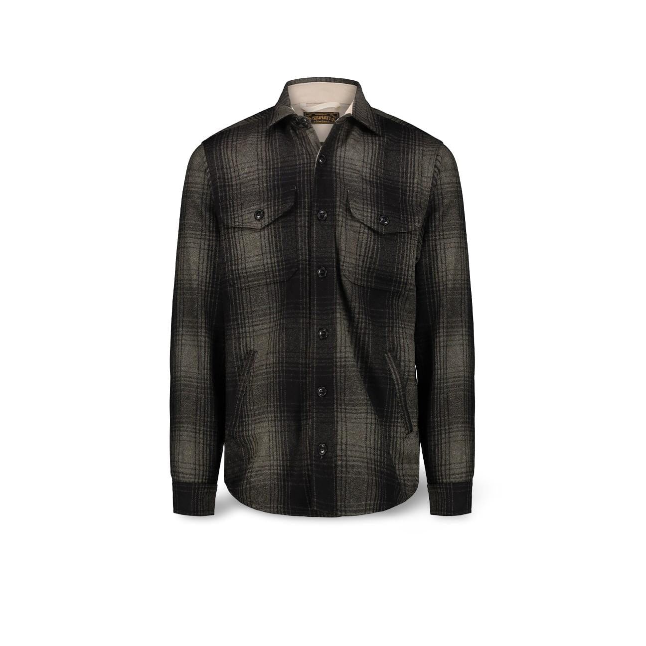 CHESAPEAKE'S Overshirt Jackson da uomo check Verde e Nero