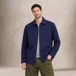 CHESAPEAKE'S Overshirt uomo in lino St Malo Blue