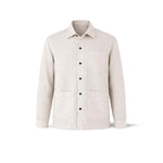 CHESAPEAKE'S Overshirt uomo in lino St Malo Ivory