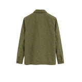 CHESAPEAKE'S Overshirt uomo in lino St Malo Verde Militare