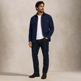 CHESAPEAKE'S Overshirt uomo Jackson in lana Blue