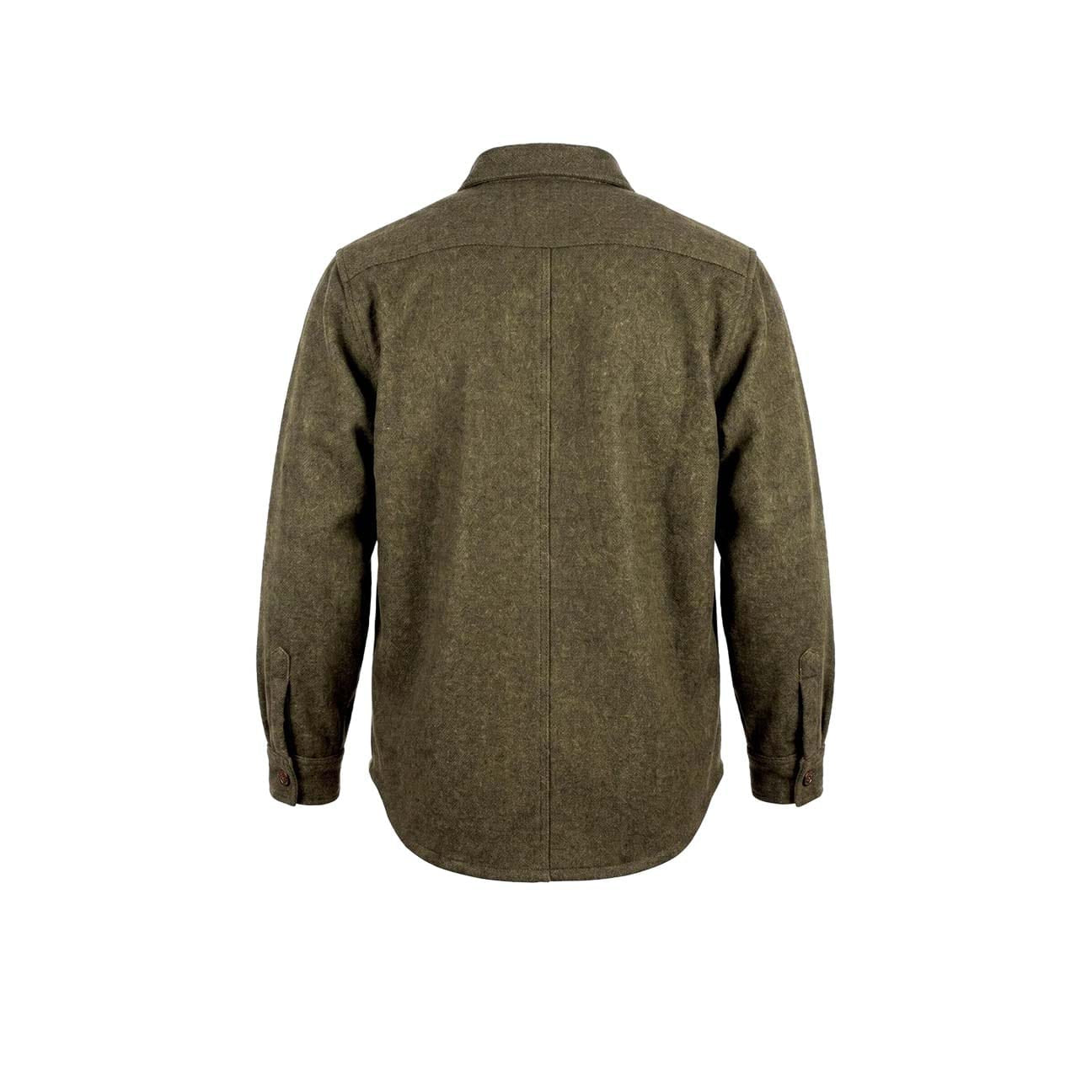 CHESAPEAKE'S Overshirt uomo Jackson in lana Verde Militare