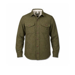 CHESAPEAKE'S Overshirt uomo Jackson in lana Verde Militare