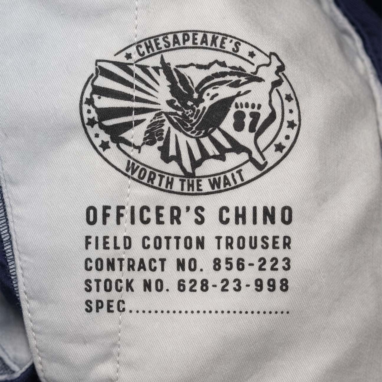 CHESAPEAKE'S Pantalone uomo Officier Chino Blue Royal