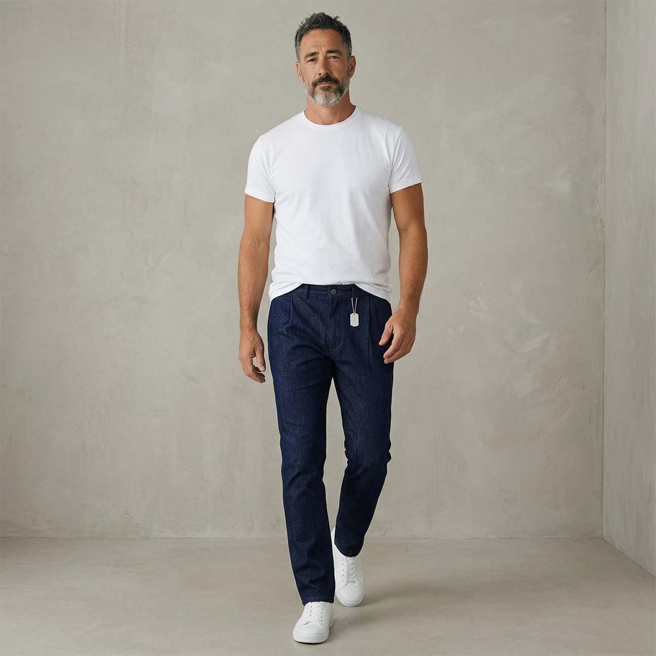CHESAPEAKE'S Pantolone uomo Fatigue in denim Blue